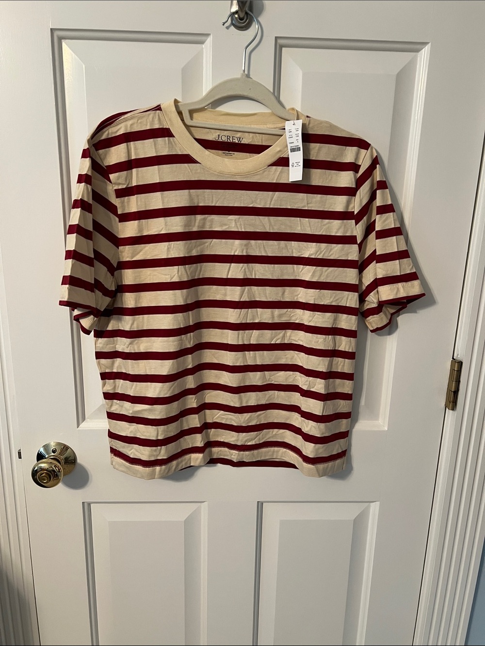 J. Crew Boyfriend Fit Striped T-Shirt NWT Size S